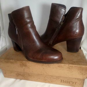 Born "Jenna" Cognac Leather Booties